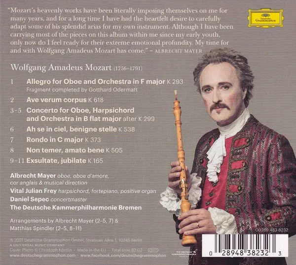 Mozart: Works for Oboe and Orchestra | Albrecht Mayer, Deutsche Kammerphilharmonie Bremen