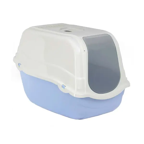 MP BERGAMO Romeo, litieră acoperită pisici, bleu, 57x39x41 cm