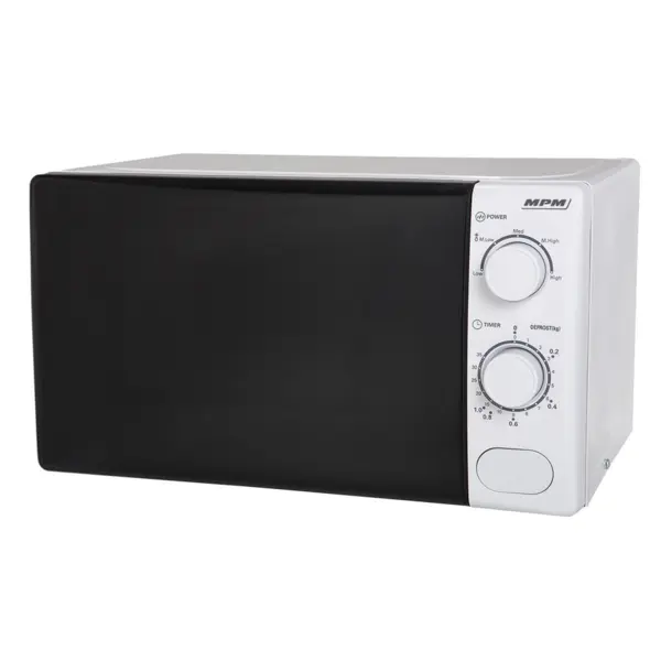 MPM Cuptor cu microunde, MPM, 20-KMM-12W, 20 L, 700 W, 5 Trepte, Cronometru, Alb