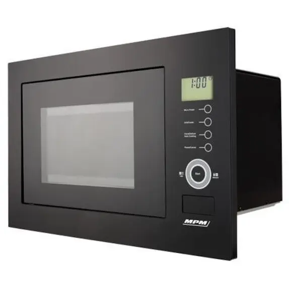 MPM Cuptor cu microunde MPM, incorporabil, putere microunde 900W, putere grill 1100W, capacitate 25 l, Negru