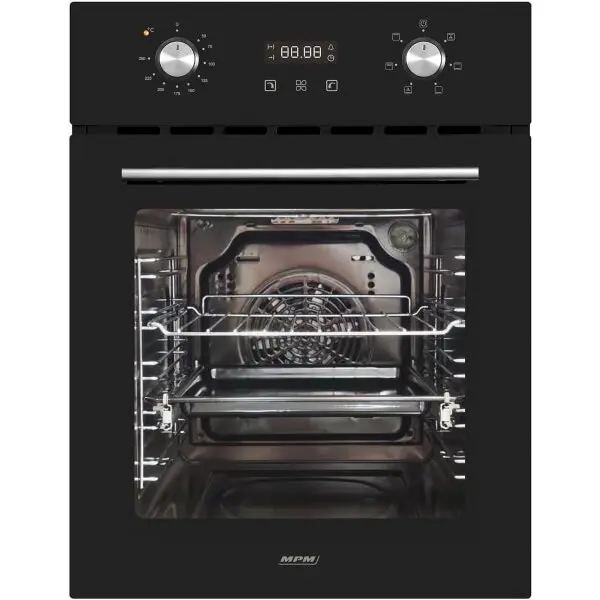 MPM Cuptor electric, MPM 45-BO-22, 2000 W, 50 L, 6 moduri de gatire, gratar, multifunctional, incorporat, (A), Negru