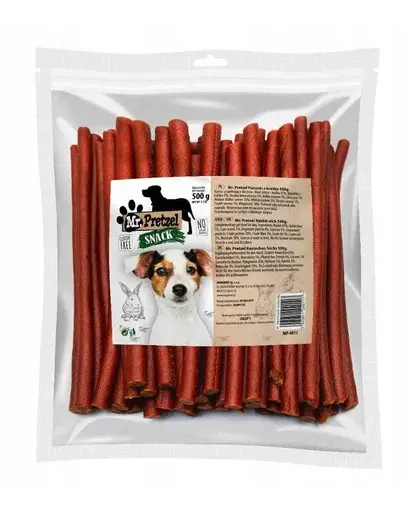 MR. PRETZEL Bețișoare din carne de iepure 500 g recompensă pentru câine