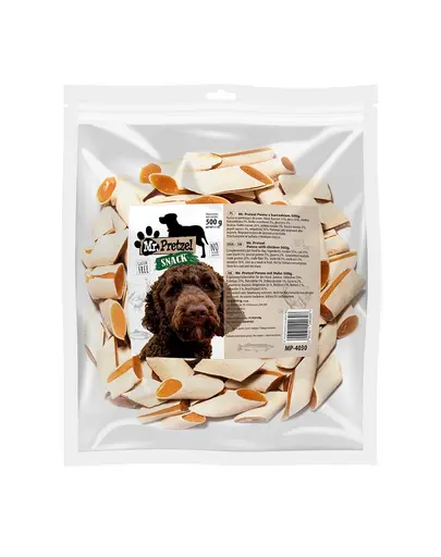 MR. PRETZEL Penne cu pui gustare pentru câini 500 g