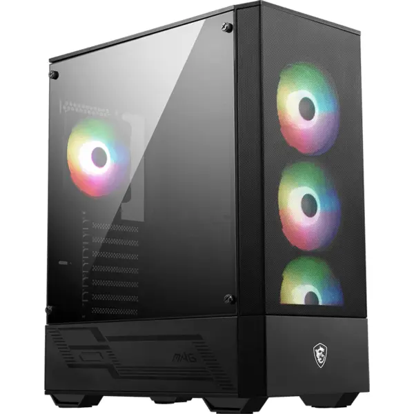 MSI Carcasa MSI MAG FORGE 112R, Middle Tower, ATX, mATX, mITX, 4 ventilatoare incluse, fara sursa, Negru