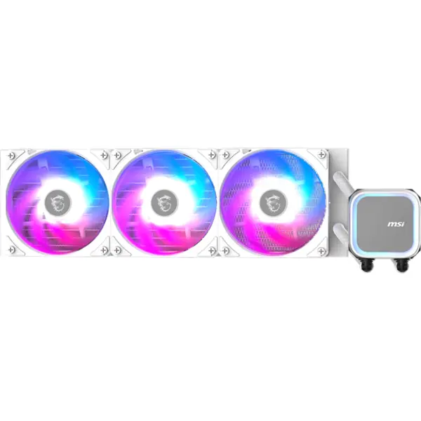MSI Cooler CPU MSI MAG CORELIQUID A13 360, Racire cu lichid, 3 x 120mm, RGB, Intel/AMD, Alb