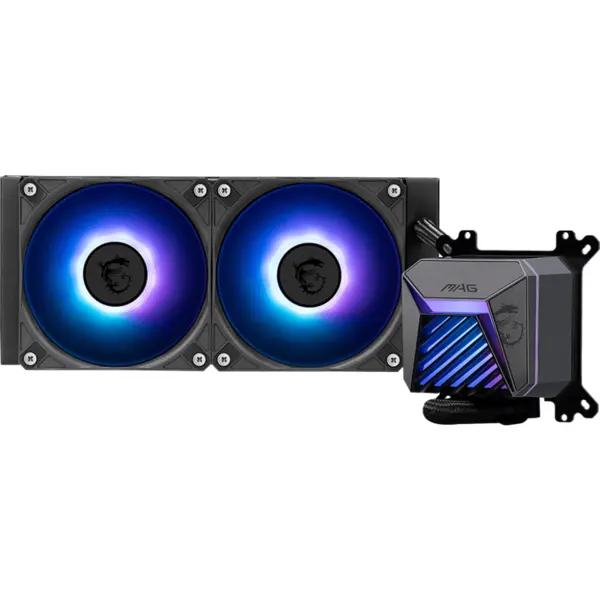 MSI Cooler CPU MSI MAG CORELIQUID A15 240, ARGB LED, 2 x 120 mm Negru