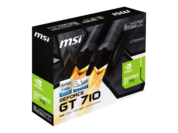 MSI GeForce GT 710 2GD3H LP - Placa Video Low Profile, 2GB DDR3, HDMI DVI VGA, Fanless