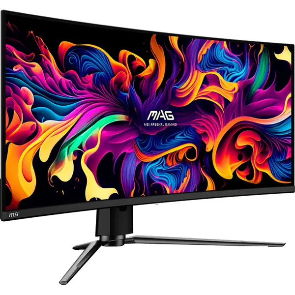 MSI Monitor curbat pentru gaming MSI MAG 341CQPDE, Display 34.2 UWQHD 3440 x 1440, QD-OLED, Adaptive-Sync, HDR, 175Hz, Negru