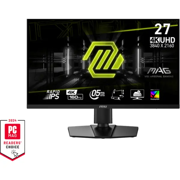 MSI Monitor Gaming, Rapid IPS LED, MSI MAG 274UPF E2, 27, UHD (3840 x 2160), HDMI, DisplayPort, Pivot, 160 Hz, 0.5 ms, Negru