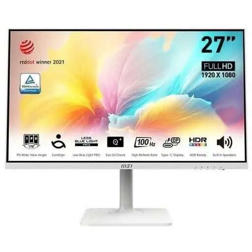 MSI Monitor IPS LED MSI Modern 27 MD2712PW, Full HD (1920 x 1080), HDMI, Boxe, Pivot, 100 Hz, 1 ms, Alb