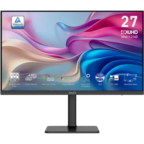 MSI Monitor LED MSI Modern MD272UPHG, 27 inch, 3840 x 2160 pixeli, 4 ms GTG, Negru
