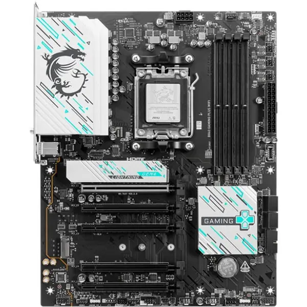 MSI Placa de baza MSI 840M GAMING PLUS WIFI6E, mATX, AMD, Suporta 256 GB DDR5, Socket AM5, Negru