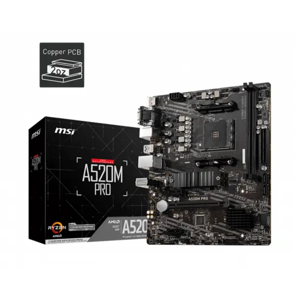 MSI Placa de baza MSI A520M PRO