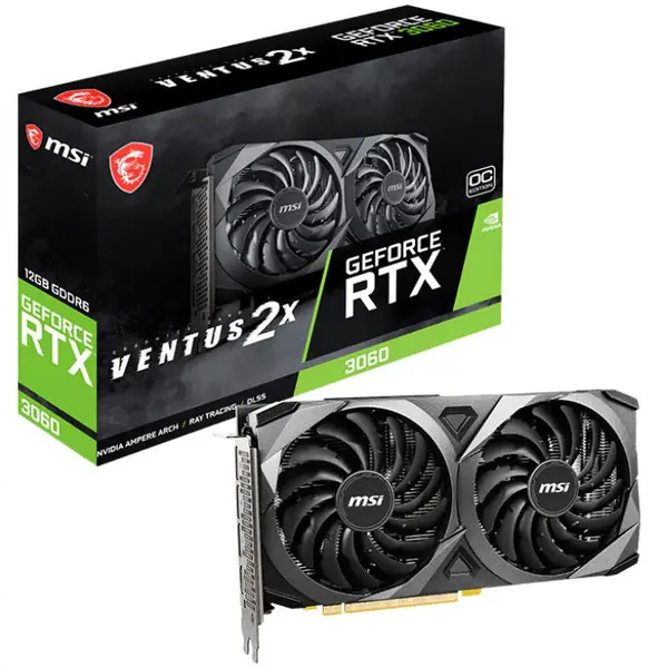 MSI Placa video MSI GeForce® RTX™ 3060 VENTUS 2X OC, 12GB GDDR6, 192-bit