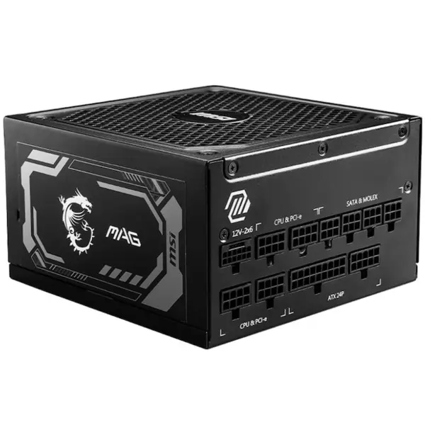 MSI Sursa MSI MAG A1250GL PCIE5, 80+ Gold, 1250W, PCIe 5.0, Full Modulara, ATX, Negru