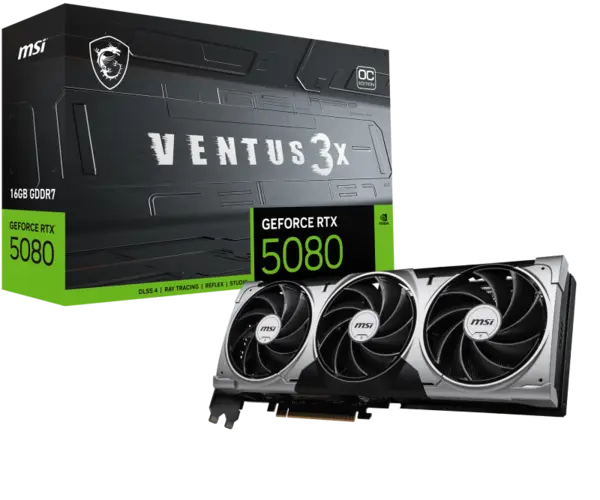 MSI VENTUS GeForce RTX5080 16G 3X OC MSI VENTUS GeForce RTX5080 16G 3X OC