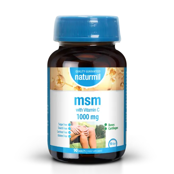 MSM 1000 mg cu vitamina C 90 comprimate