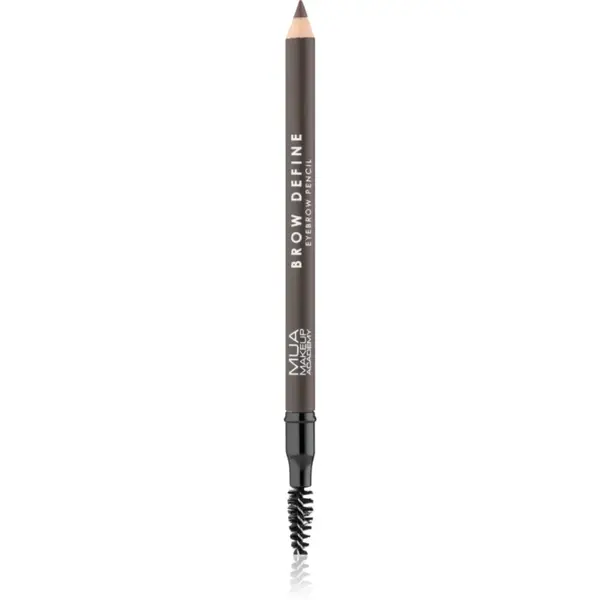 MUA Makeup Academy Brow Define creion de sprancene de lunga durata cu pensula culoare Dark Brown 1,2 g