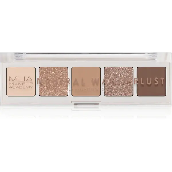 MUA Makeup Academy Eyeshadow Collection 5 Shade Palette paletă cu farduri de ochi culoare Neutral Wanderlust 3.8 g