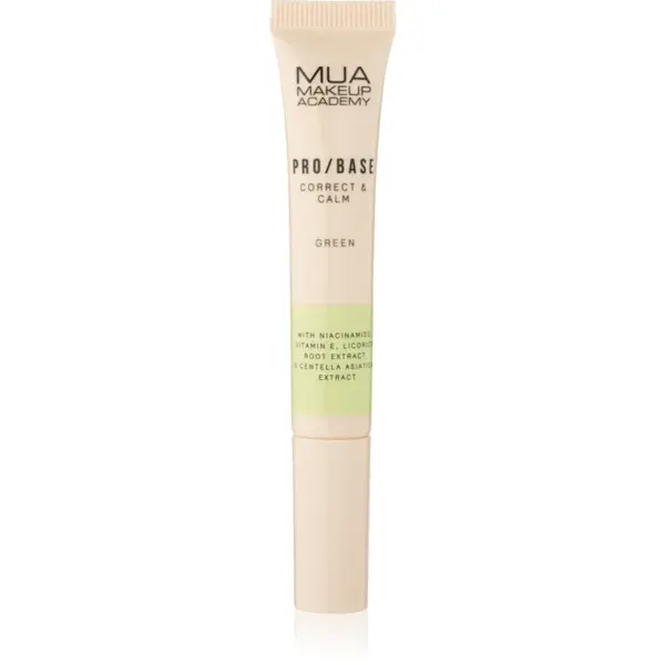 MUA Makeup Academy PRO/BASE Colour Corrector corector antiroșeață culoare Correct & Calm – Green 10 ml
