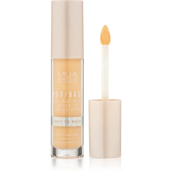 MUA Makeup Academy PRO/BASE Double Shot iluminator pentru ochi cu cafeina culoare Light to Medium 5 ml