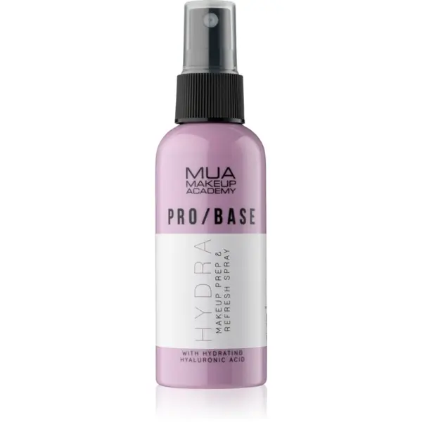 MUA Makeup Academy PRO/BASE Hydra Spray facial pentru fixare machiajului cu acid hialuronic 70 ml