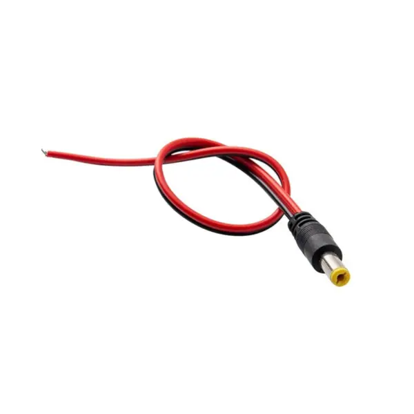 Mufa alimentare conector tata DC cu cablu, 5.5x2.1mm