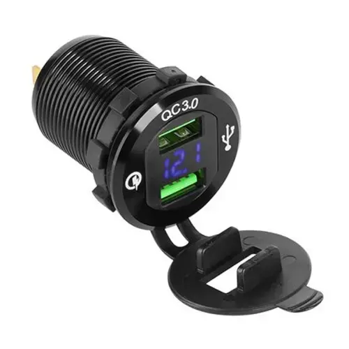 Mufa auto pentru incarcare, 2 x USB, 3000 mAh, incarcare rapida.