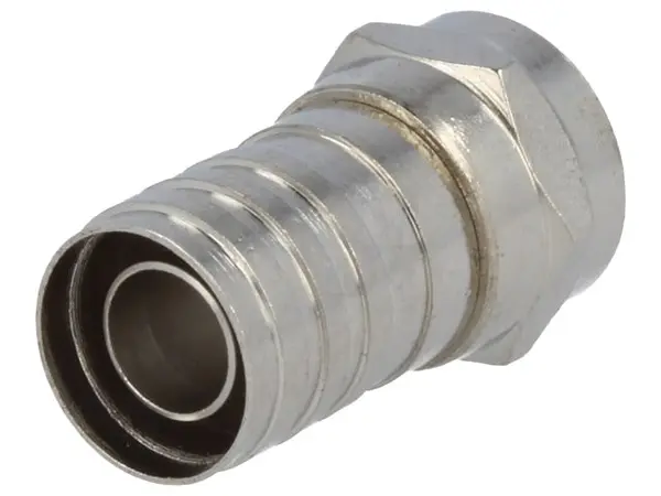 Mufă F tată drept 8,5mm crimpat pe cablu