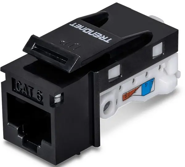 Mufa Keystone Trendnet Cat6, 10 Gbps, neagra, TC-K25C6BK