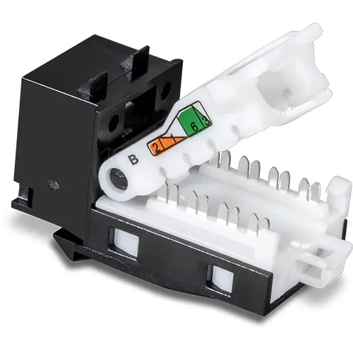 Mufa RJ-45 UTP Cat.6 tool-less, neagra - TRENDnet TC-K25C6BK