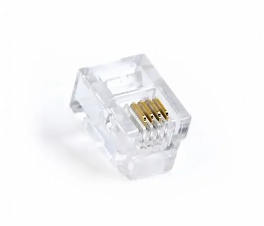 Mufa RJ11 pentru cablu telefon, 6 pini 4 contacte, RJ11