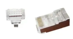 Mufe RJ-45 Gembird LC-PTF-01/100, pentru cablu FTP, Cat5e, conector RJ-45 (T) tip pass-through, ecranat, plastic cu metal, 100 buc.