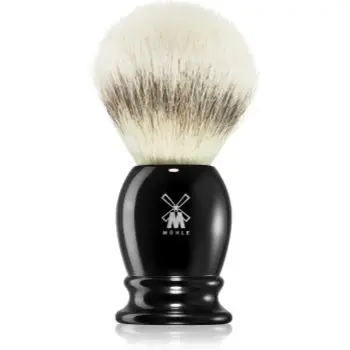 Mühle CLASSIC Silvertip Fibre® Black Resin Pamatuf pentru barbierit
