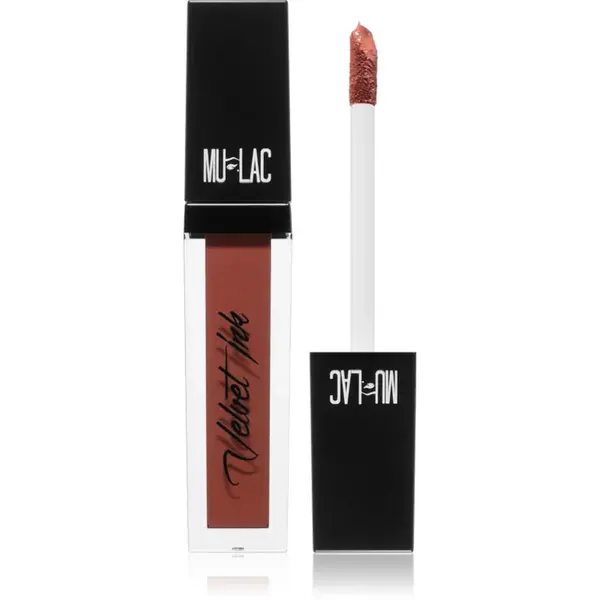 Mulac Cosmetics Velvet Ink ruj de buze lichid, mat și de lungă durată culoare In My Birthday Suit 5 ml