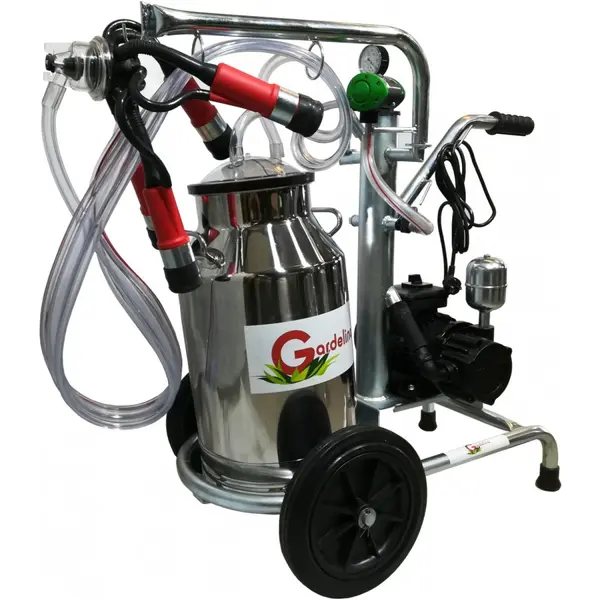 Mulgatoare Vaci Gardelina 140 INOX IC, 40L inox, 1 post, 180 l/min, pahare inox, 8 bovine pe ora