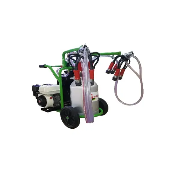 Mulgatoare Vaci Green Line T240 Aluminiu PC, bidon 40l aluminiu, motor 6.5 CP, 2 posturi, Grup Colector Plastic, Tanc Vacuum Inclus