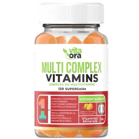 Multi Complex vitamins super gelee aroma portocala 120 jeleuri Vita Ora