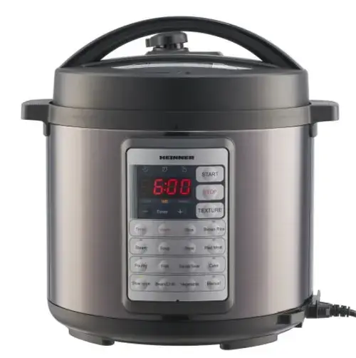 Multicooker cu gatire sub presiune Heinner Alacarte 38BK HPCK-38BK, 1000 W, 3.8 L, 14 Programe (Negru/Inox)