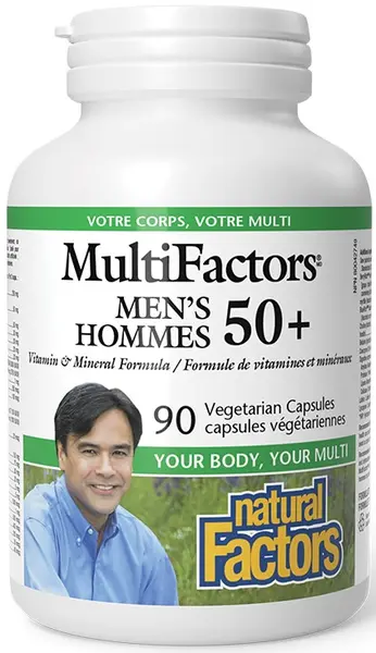 MultiFactors Men's Hommes 50+, 90 capsule, Natural Factors