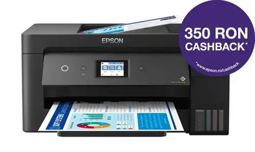 Multifunctional Epson ECOTANK L14150, jet cerneala, A3+, Fax, 17ppm, Duplex, ADF, Retea, Wireless
