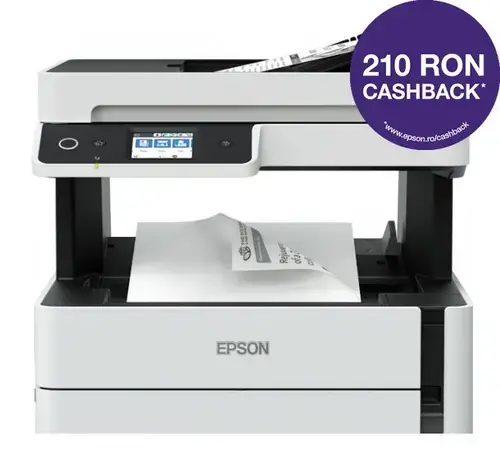Multifunctional Epson EcoTank M3170 Monocrom, CISS, A4, 39 ppm, Duplex, Reatea, Wireless, Fax (Gri)