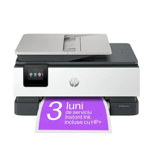 Multifunctional inkjet HP OfficeJet Pro 8132e All-in-One (40Q45B), A4, Color, 20 ppm, Duplex, USB, Retea, Wireless (Negru/Alb)