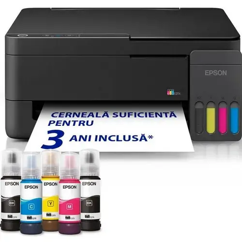 Multifunctionala Epson EcoTank L3310, InkJet CISS, Color, Format A4, 6 ppm, USB