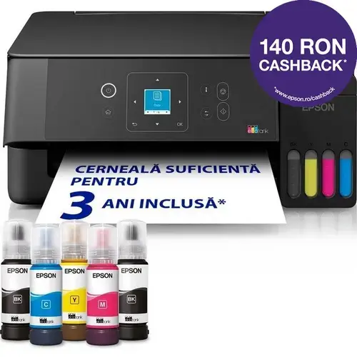 Multifunctionala Epson EcoTank L3360, InkJet CISS, Color, Format A4, Wi-Fi