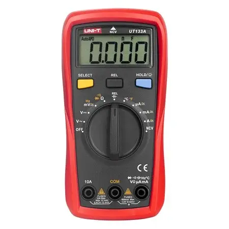 Multimetru Digital Uni-T UT133A, Temperatura 1000 C, Frecventa, Capacitate 100µF, Tensiune DC AC, Curent, Compact