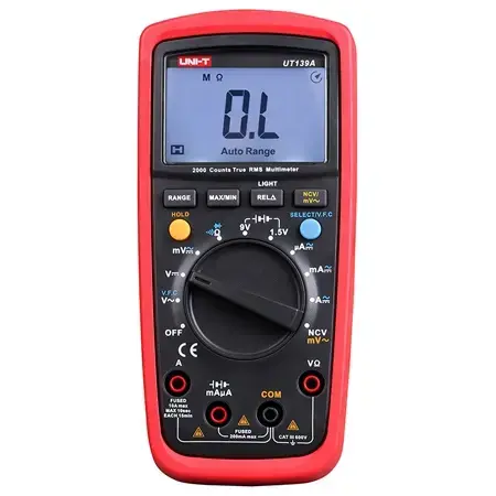 Multimetru digital UNI-T UT139A, iluminare fundal ecran LCD, masurare diode, buzzer continuitate