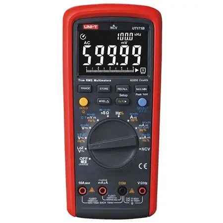 Multimetru Digital Uni-T UT171B, True RMS, USB, Capacitate 60mF, Frecventa 10MHz, Tensiune DC AC 750V, CAT III