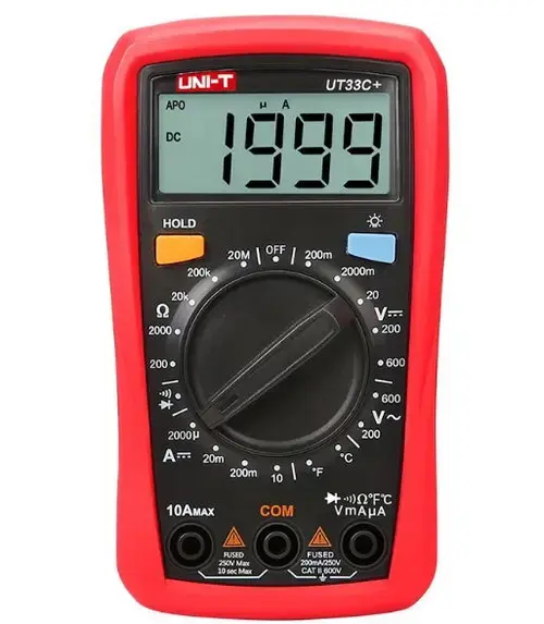 Multimetru digital UNI-T UT33C+ (Rosu)
