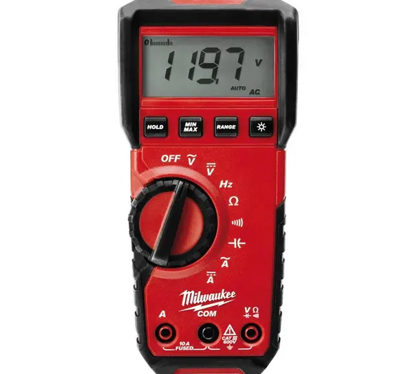 Multimetru TRMS Milwaukee, certificat CAT III 600V, functie autocomutare la mV, cu baterii 2xAA, 4933427309